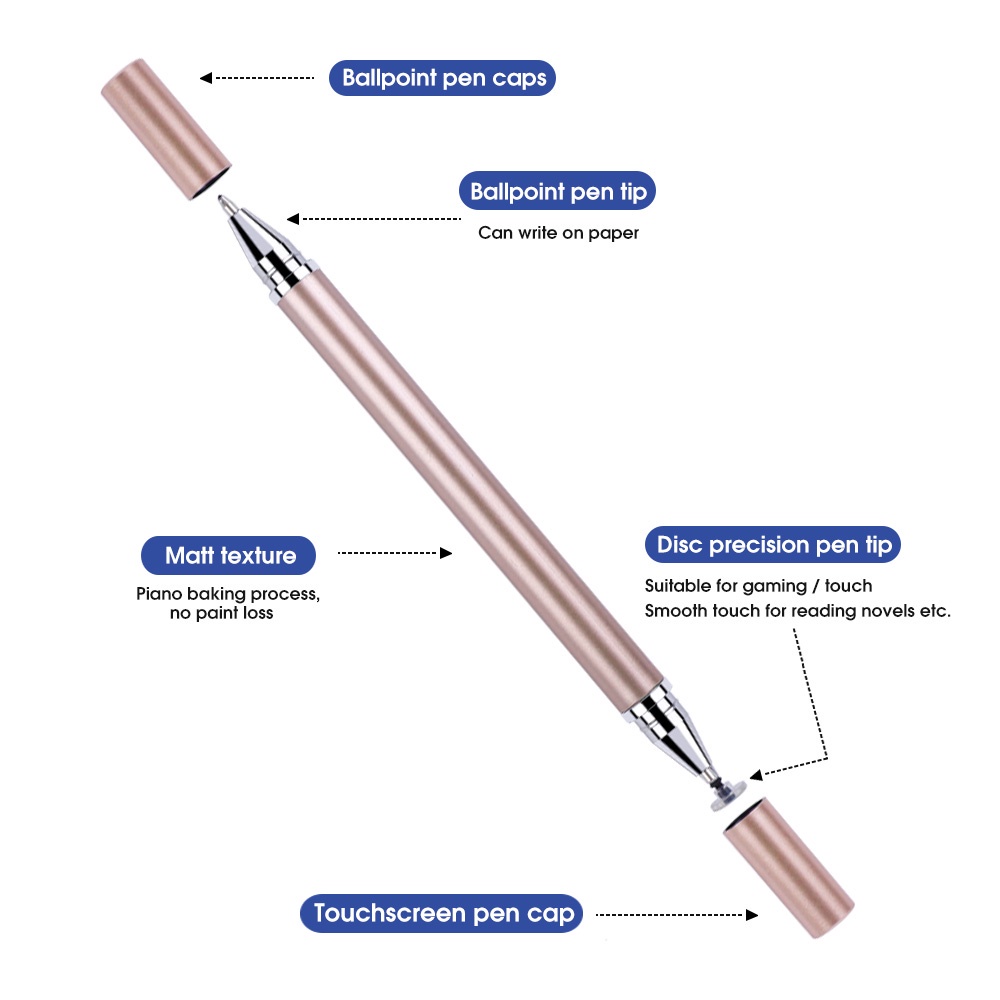 Bút Cảm Ứng 2 Trong 1 Thông Dụng Cho Điện Thoại / Máy Tính Bảng / Máy Tính Bảng Android Ios