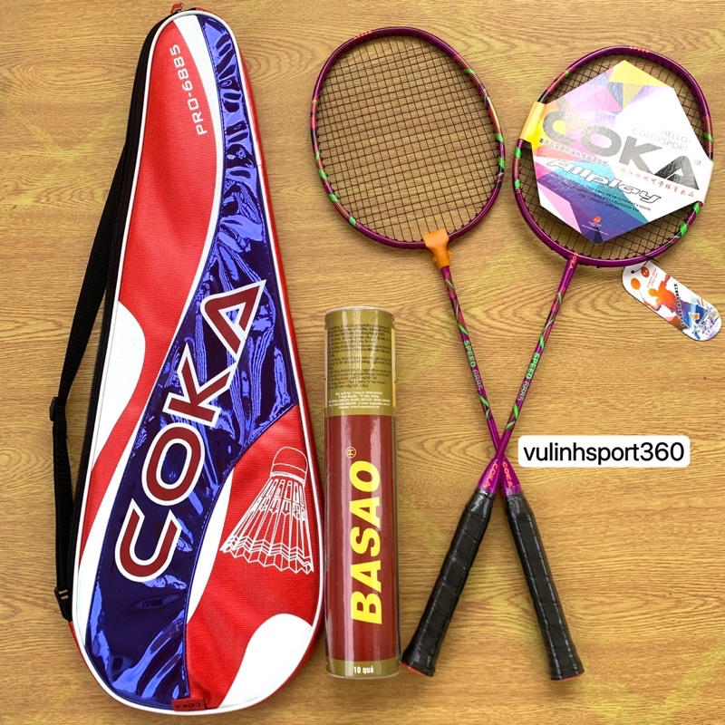 Bộ vợt cầu lông kèm bao đựng sịn sò hàng đẹp