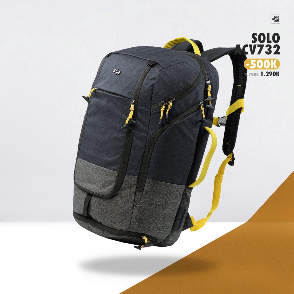 Balo Laptop/ Balo Du Lịch Thể Thao Có Ngăn Đựng Giày, Ngăn Chống Sốc Laptop 17.3” Solo Velocity Max 17.3” (ACV732)