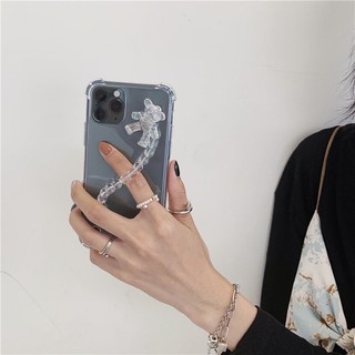 Ốp lưng iPhone dây cầm con gấu trong suốt | candylab.official