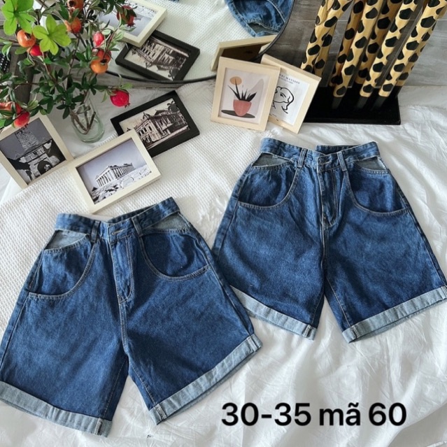 Ms 60 Quần Short Ngố Cut Out Khoét eo Bigsize Lửng 50kg đến 80kg TC Shop Jeans Bigsize