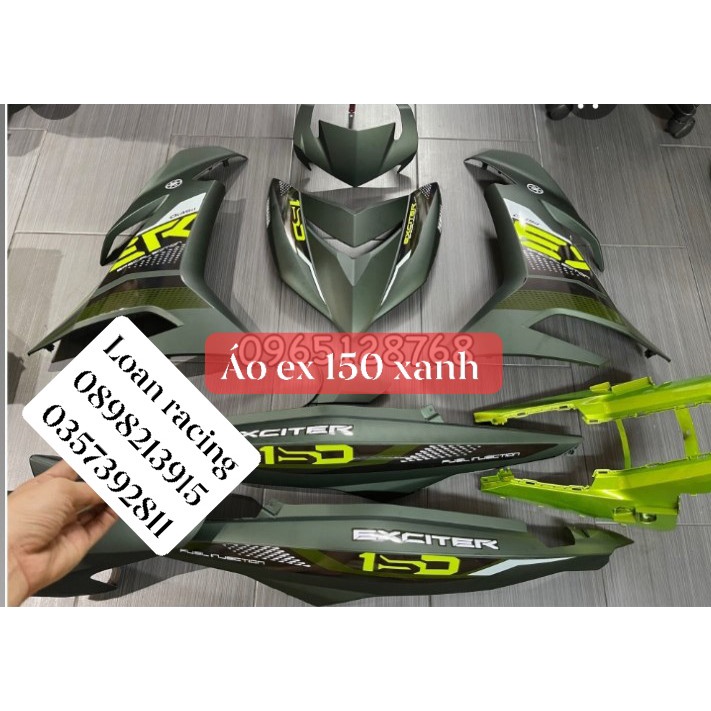 DÀN ÁO, VỎ NHỰA EXCITER 150 XANH LÁ CÂY NHÁM LUÔN TEM HÀNG ZIN _ SHOP PHỤ TÙNG HONDA