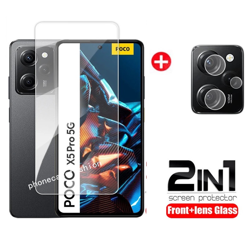 Kính Cường Lực 2 Trong 1 Bảo Vệ Ống Kính Máy Ảnh Sau Cho xiaomi Poco X5 Pro 5G X5Pro Pocophone Ốp