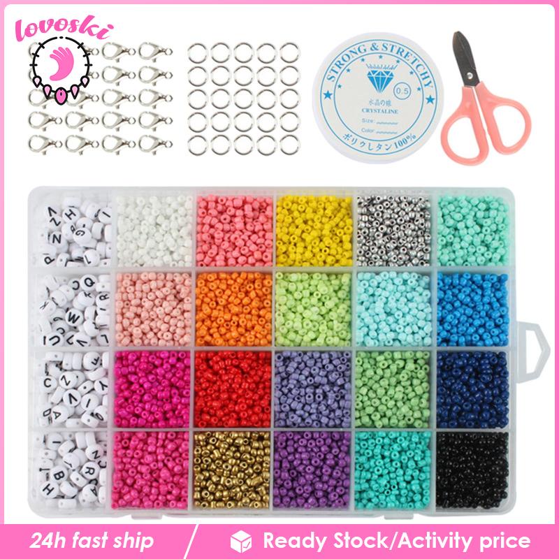 Hộp Hạt Xỏ Vòng Tay / Trang Sức Hình Chữ Cái Diy