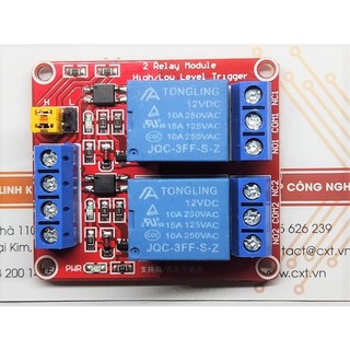 Module 2 relay 12v với opto cách ly kích h/l