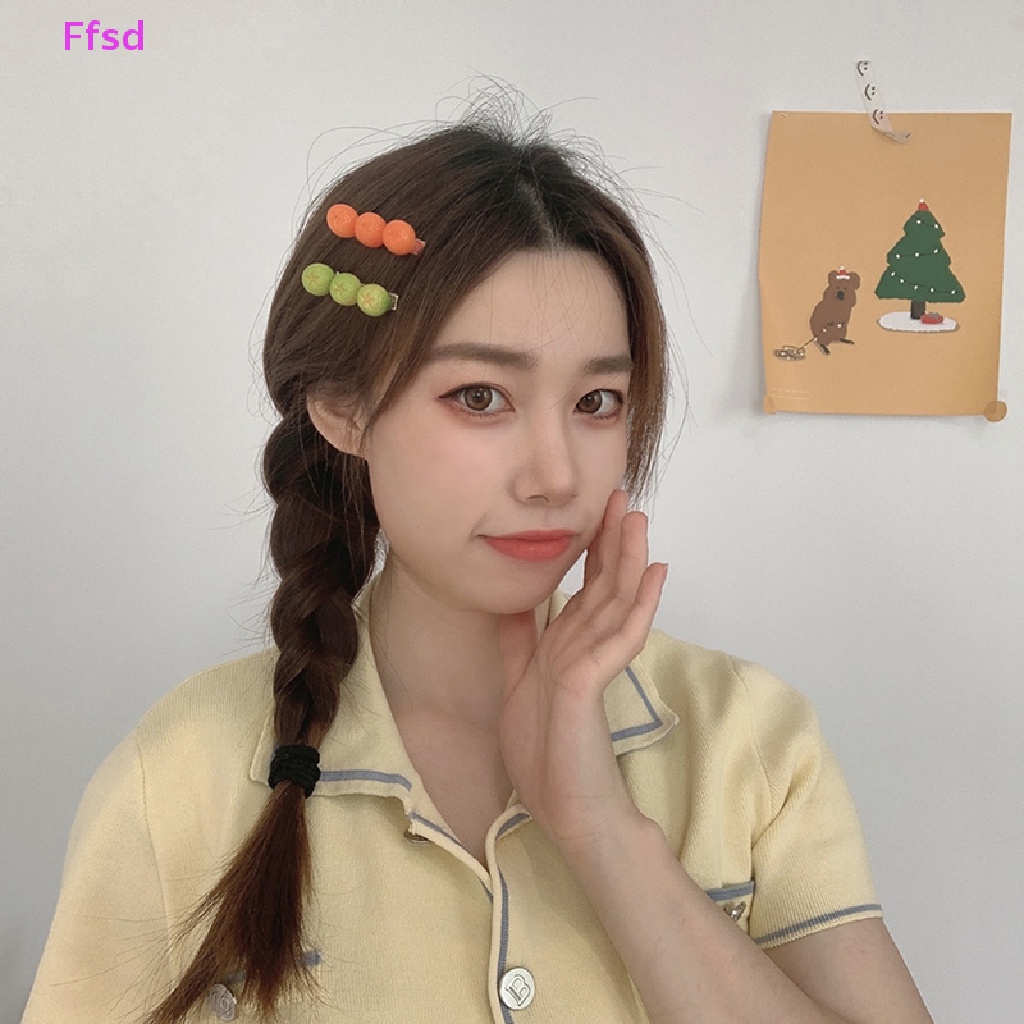 {Ffsd} Kẹp Tóc Hình Trái Cam Sáng Tạo Vui Nhộn Cho Bé Gái * Bán Chạy