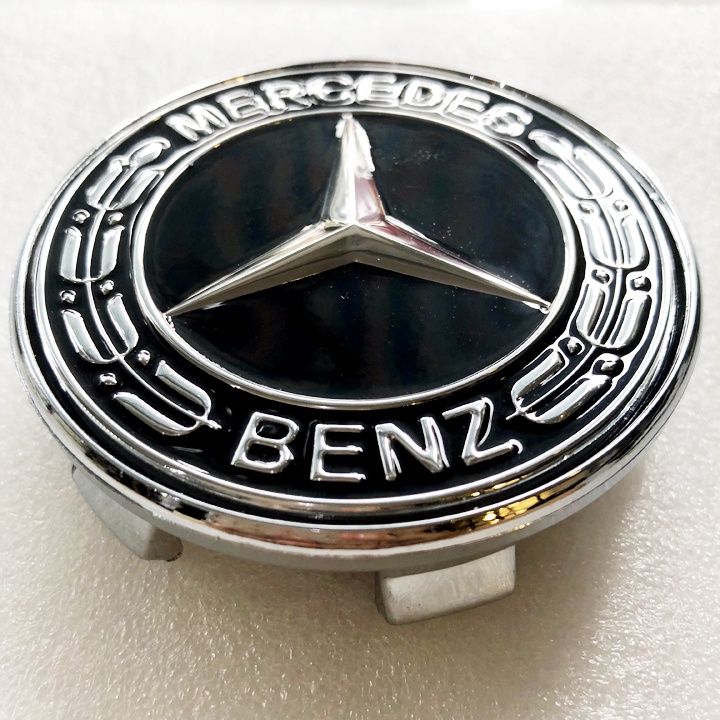 Nắp logo mâm xe lazang không xoay phát sáng Mercedes