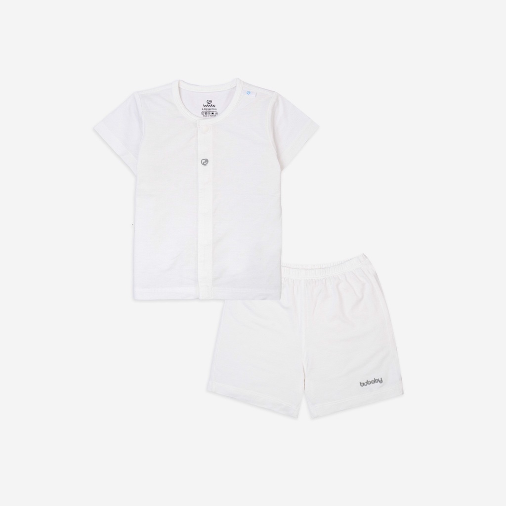 Bộ cộc tay cài giữa sợi tre BU BABY Bambus  cho bé 3M - 12M