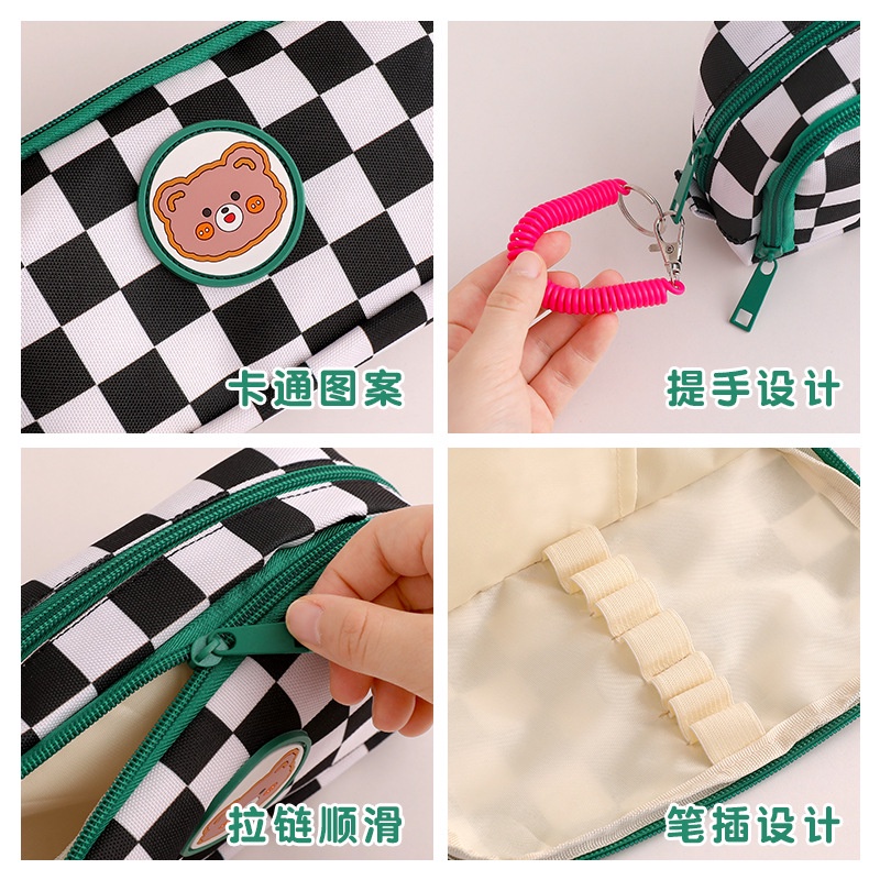 Túi Đựng Bút Sức Chứa Lớn Thiết Kế Đơn Giản Thời Trang Theo Phong Cách Nhật Bản Ốp
