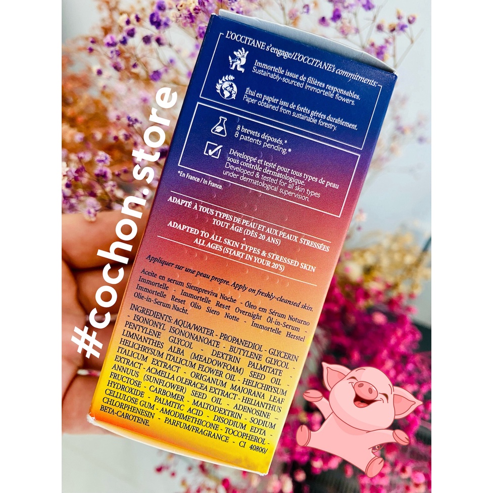 L'Occitane Tinh Chất Tái Sinh Quyền Năng Reset Night Serum 30ml/5ml