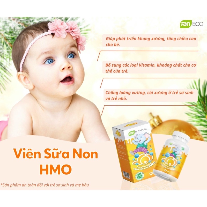 Viên Sữa Non HMO Faneco - Lọ 50 viên