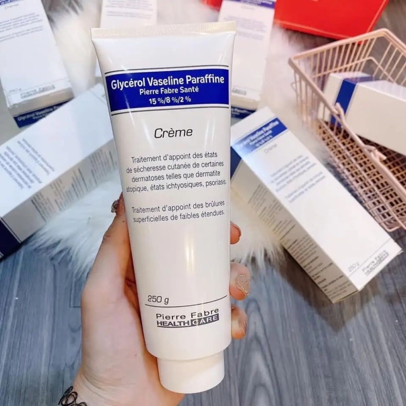Kem dưỡng da Glycerol Vaseline Paraffine Crème 250g chính hãng, cấp ẩm cho da khô nẻ
