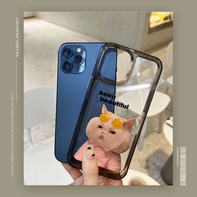 Ốp Điện Thoại DecoPhone Acrylic tpu acrylic Hình Mèo Đeo Mặt Nạ Cho iphone 6 6s 7 8 plus x xs max se 11 12 13 14 15 pro max plus