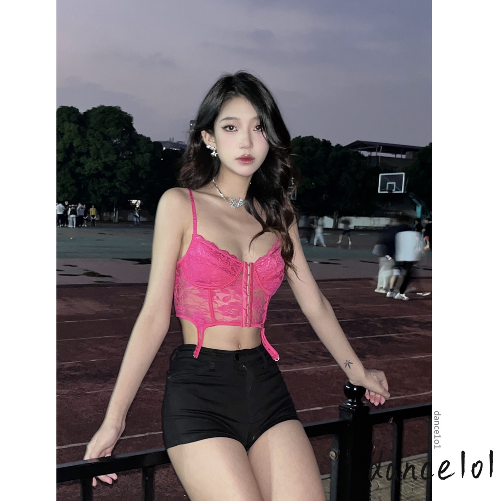 Áo Khiêu Vũ 1O1 Cổ Chữ V Phối Ren Gợi Cảm Cho Nữ