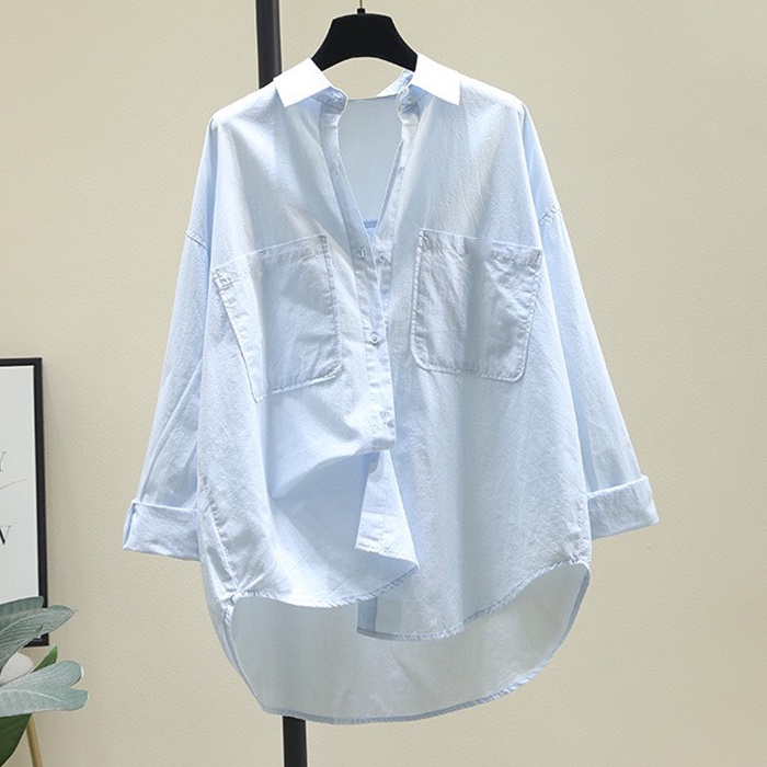 (TỔNG KHO LÂM ANH CHUYÊN SỈ) Áo sơ mi nữ vải thô form rộng trễ vai