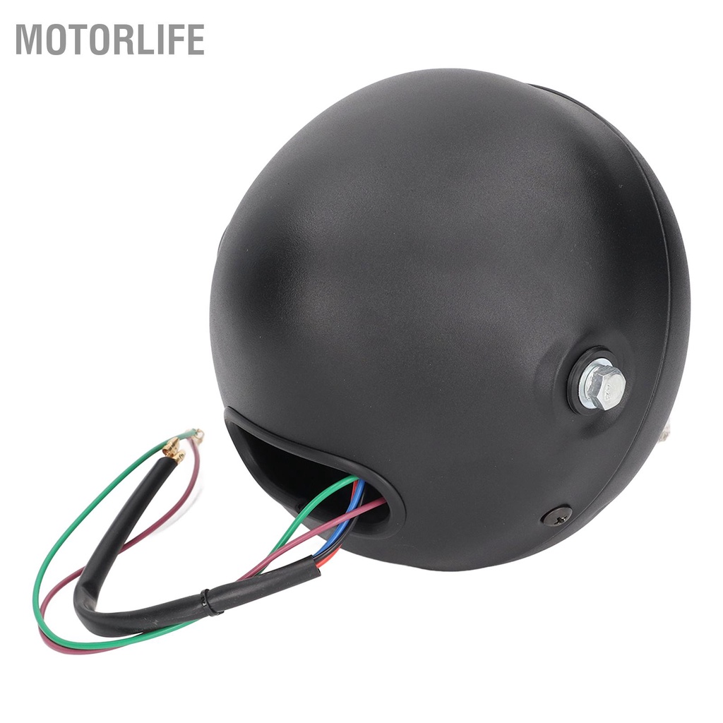 Motorlife 6.5in Đèn Pha LED Xe Máy Tròn Retro IPX66 Chống Nước Cho Tay Ga