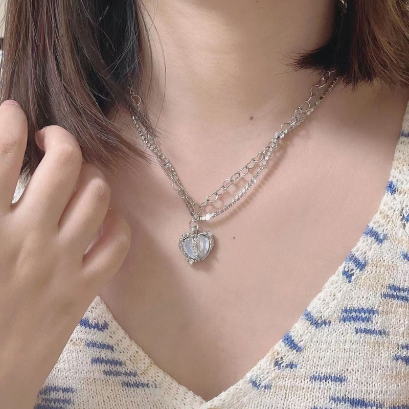 Vòng Cổ Choker Mặt Trái Tim Kpop Goth Y2K Phong Cách Punk Cho Nữ