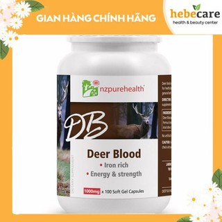 Viên bổ máu bổ sắt Deer blood Nzpurehealth New Zealand (100 viên)