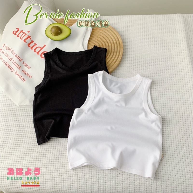 Áo ba lỗ cotton đen, trắng quốc dân Bernie cho bé trai bé gái