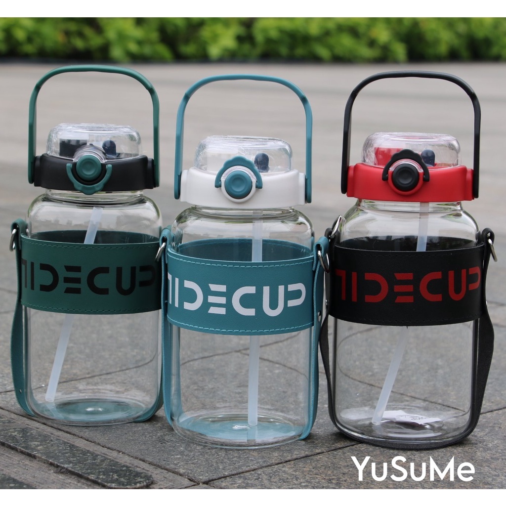 Bình Nước❤️FREESHIP❤️Thủy Tinh 1500ML Thể Thao Kèm Sticker 3D