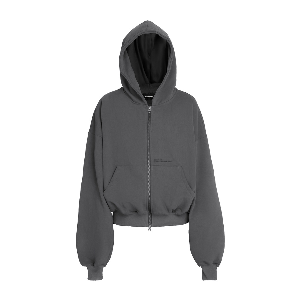 ÁO HOODIE FULLZIP BOXY SOUSTATE "LOVE" (XÁM) | BigBuy360 - bigbuy360.vn