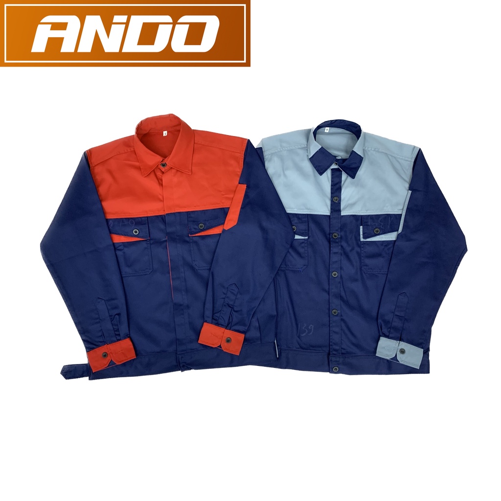 Combo 2 áo bảo hộ Ando, vải kaki 3.1 may kỹ, tuỳ chọn màu sắc