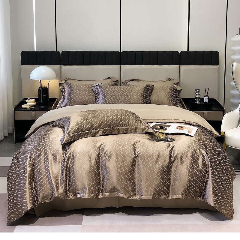 Bộ Chăn Ga Gối Gấm Hoàng Gia Singapore Nhập Khẩu OYMYAKO