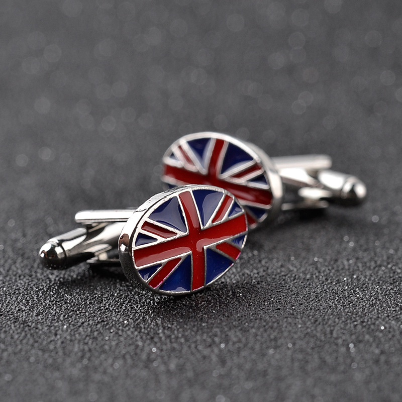 Khuy măng sét EFAN họa tiết lá cờ nước Anh thiết kế mới thời trang cao cấp dành cho nam