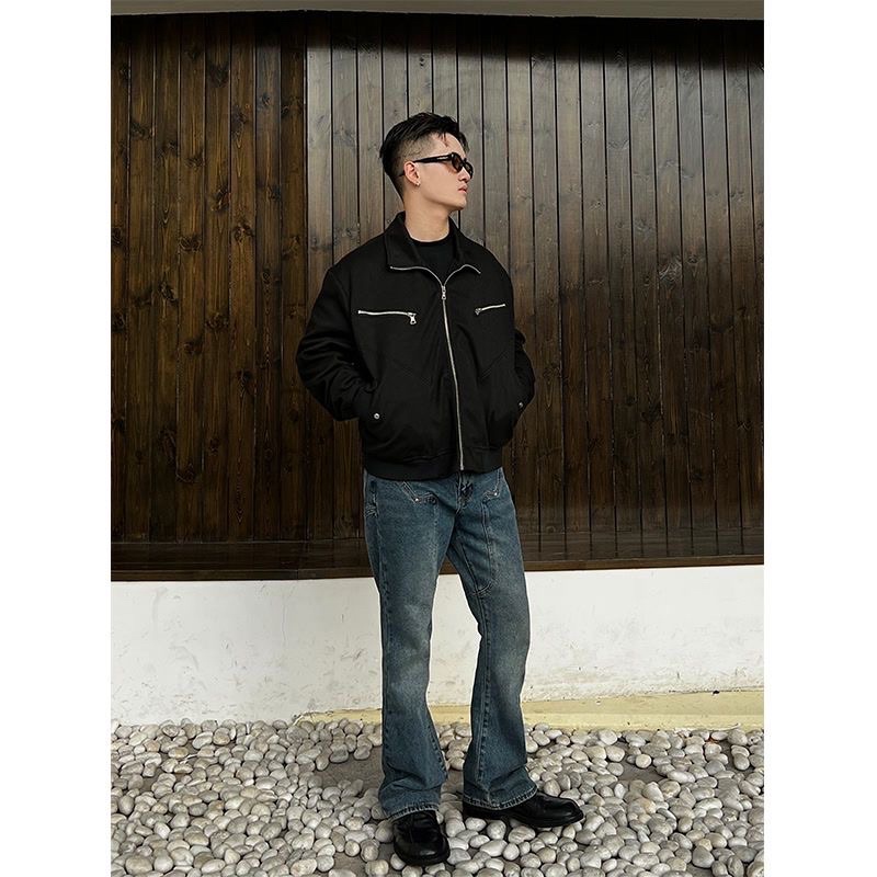 VUJADE Jeans - Quần bò ống rộng Streetwear