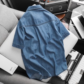 Áo Sơ Mi Denim Short Sleeves