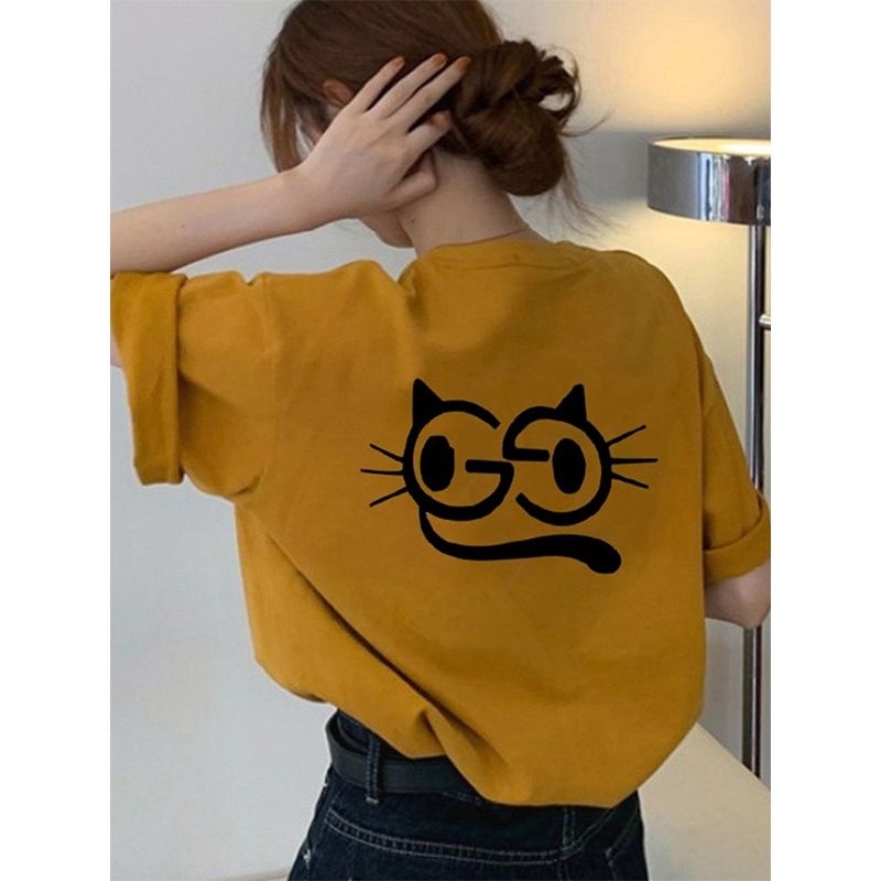 Áo thun NRVP tay ngắn in hình thời trang đường phố Hàn Quốc cho nữ