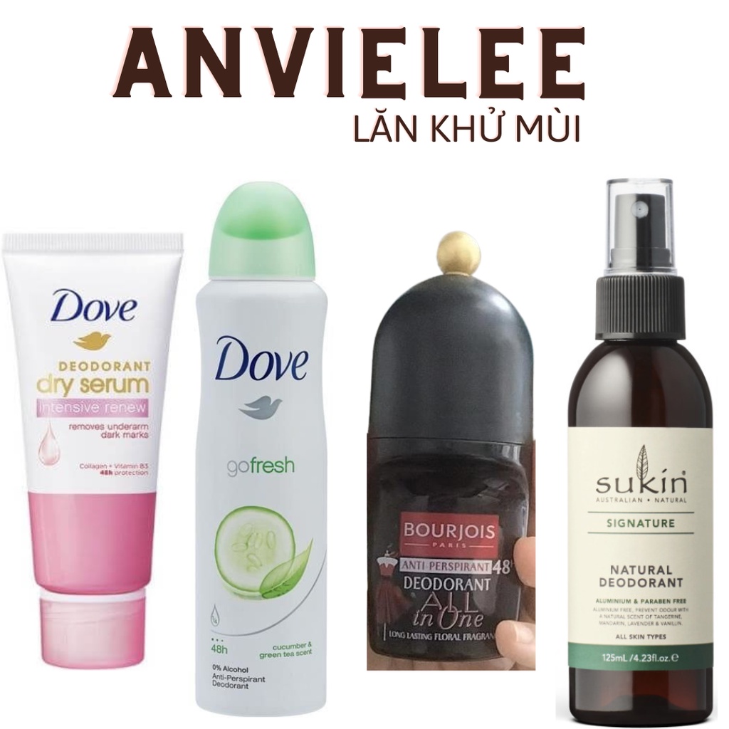 Lăn khử mùi xịt dưới canh tay DOVE - Sukin - Bourjois tổng hợp
