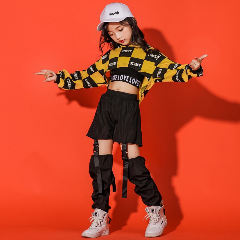Bộ Đồ Nhảy Hip hop In Chữ Thời Trang Hàn Quốc Cho Bé Gái