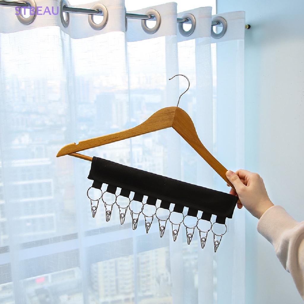 Giá Đỡ Mũ Lưỡi Trai / Vớ 10 Kẹp Tiện Dụng Cho Tủ Quần Áo