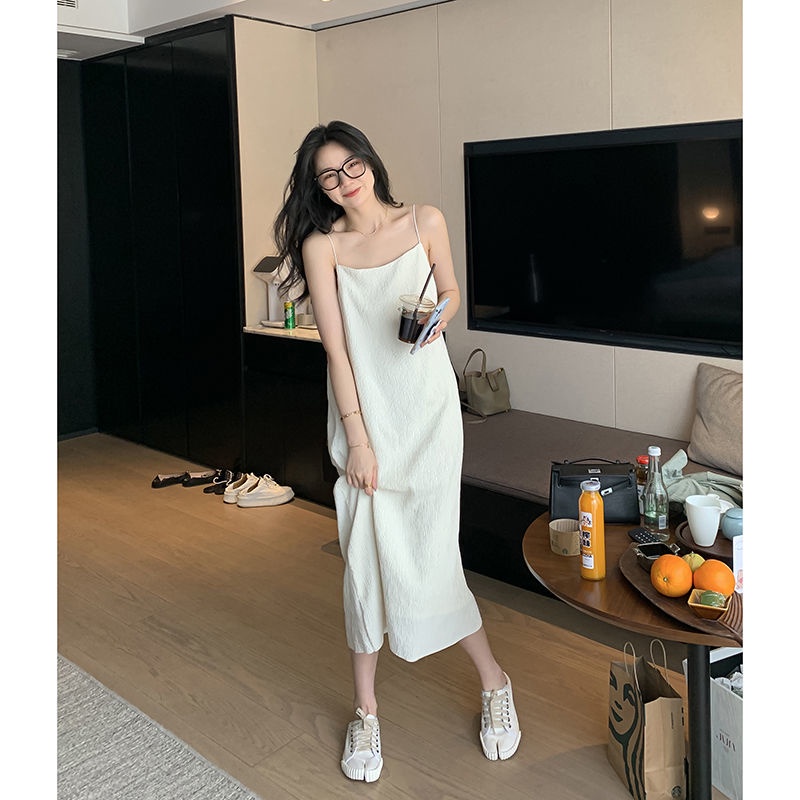Đầm Dài Hai Dây Kết Cấu Cao Cấp Phong Cách Mới Mùa Hè Dành Cho Nữ
