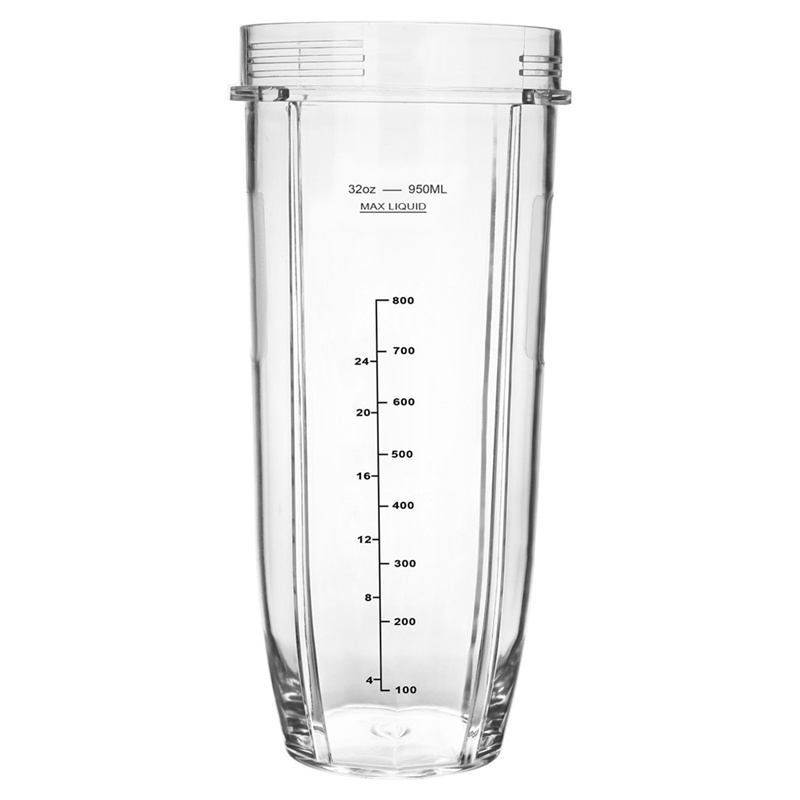 Cốc Và Nắp Đầu Phun 32OZ Cho Máy Ép Nước Trái Cây Ninja BL480 / BL490 / BL640 / BL680 Auto IQ Series