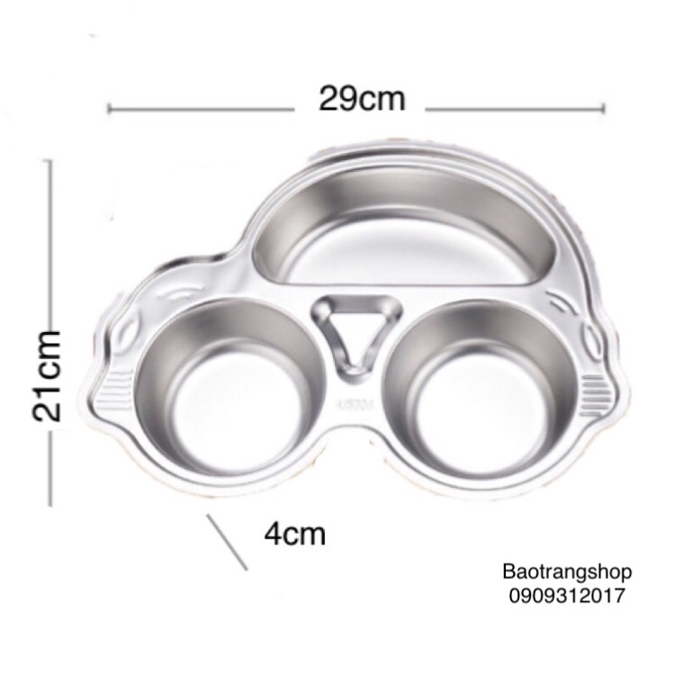 [Siêu rẻ] Khay ăn dặm chia ngăn cho bé họa tiết xinh xắn nhiều mẫu