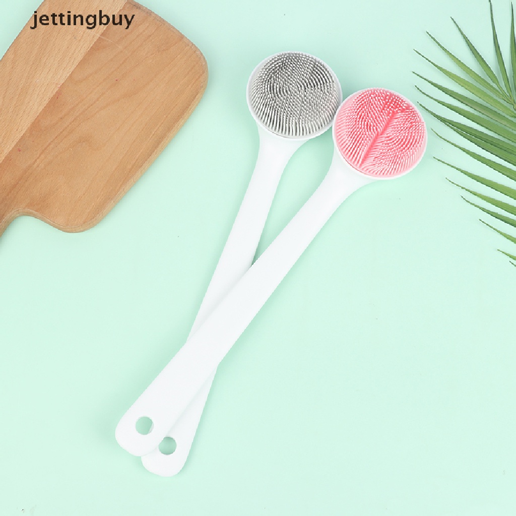 Bàn Chải Chà Lưng Massage Toàn Thân Cán Dài Bằng Silicon