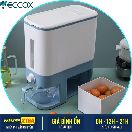 Thùng đựng gạo thông minh 12kg, tiện ích, hàng cao cấp công nghệ Nhật bản dung tích lớn dành cho gia đình