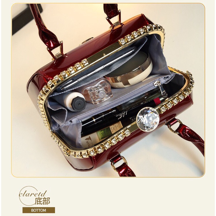 Túi Quảng Châu Da Bóng, Túi Xách Công Sở Cao Cấp size 23cm,