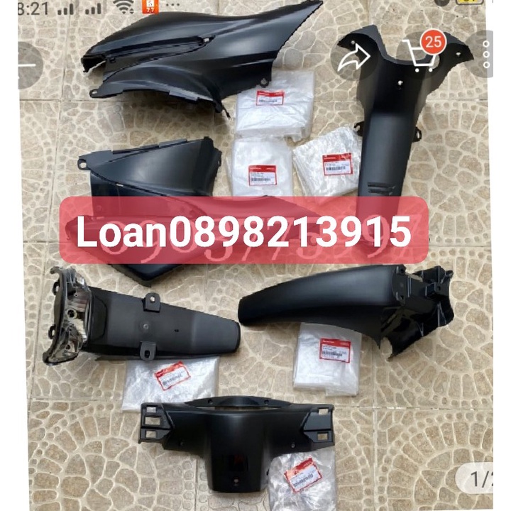 Bộ đồ đen nhám cho dàn áo WAVE A, RS _ SHOP PHỤ TÙNG HONDA