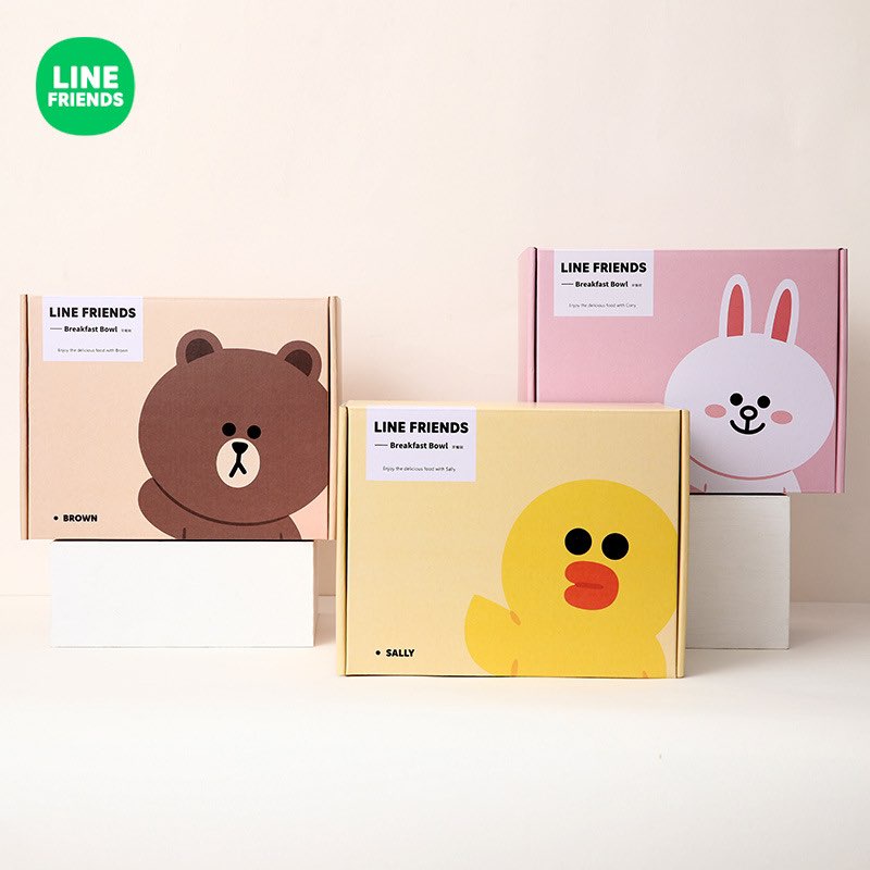 Bộ bát ăn sáng cao cấp Line Friends