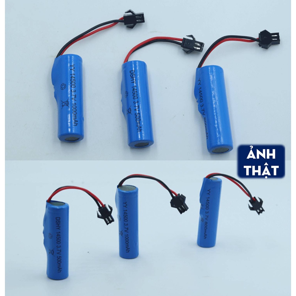 Pin Sạc Lithium 3.7V SM-2P 14500 500mAh 800mAh 1000mAh