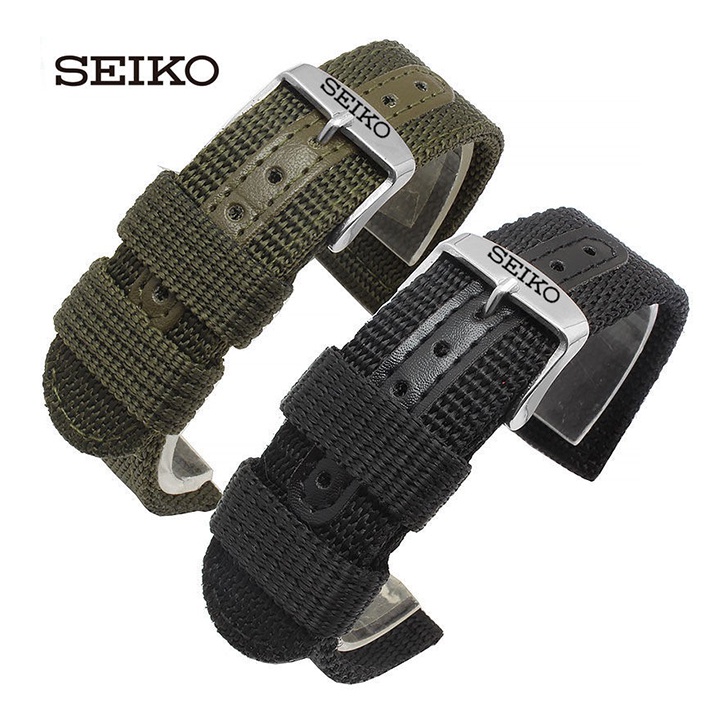 Dây đồng hồ nato, dây đồng hồ vải canvas logo Timex Seiko cho Snk809K2 K1 807 805 803ys17, logo khác inbox- D1806