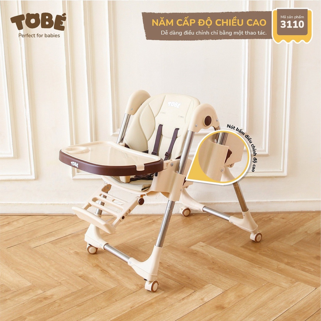 Ghế Ăn Dặm Đa Năng RICARD LUX TOBÉ Phiên Bán Mới An Toàn Tiện Dụng Hỗ Trợ Ăn Dặm Ngả Lưng Điều Chỉnh Độ Cao Nâng Hạ Ghé