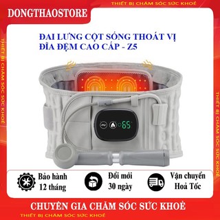 Đai lưng cố định cột sống, đai kéo giãn cột sống cao cấp Z5, Đai hỗ trợ thoát vị đĩa đệm kết hợp nhiệt mát xa thắt lưng