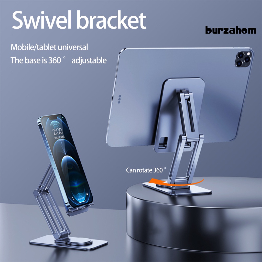 Giá Đỡ Điện Thoại / Máy Tính Bảng Bằng Hợp Kim Nhôm Xoay 360 Độ Chống Rung Tiện Dụng