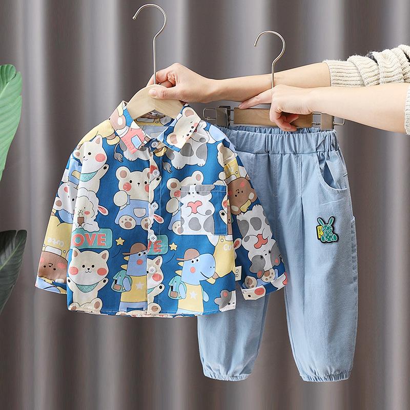 Set áo sơ mi dài tay bé trai kèm quần jean MINTSCLOSET Mint's Closet đồ bé trai Hàn Quốc 1 2 3 4 5 tuổi - TD4201