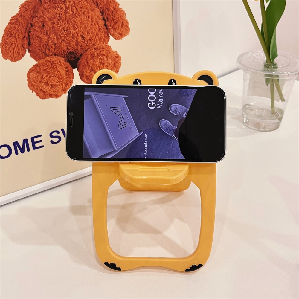 Giá Đỡ Điện Thoại Bằng Silicon Họa Tiết Gấu Hoạt Hình Dễ Thương