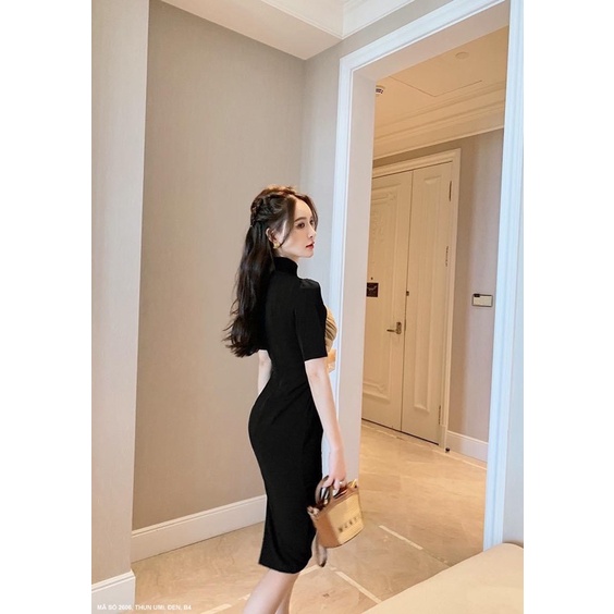 (Có bigsize) Đầm thun thiết kế phối ren đắp tà nơ tay ngắn sang trọng cho bạn nữ đi tiệc